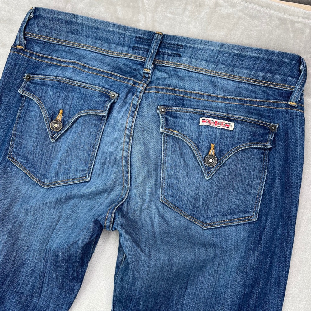 Hudson Beth Baby Bootcut Jeans Womens 29 Blue Solid Stretch‎ Flap Pocket Denim - Picture 4 of 16